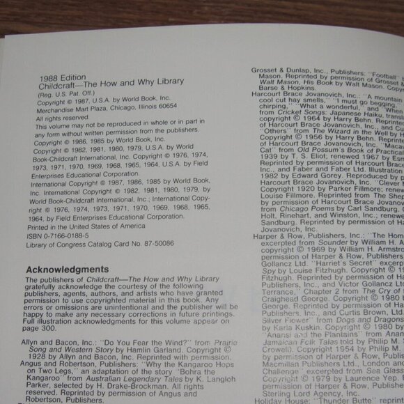 “STORIES AND POEMS” Childcraft How and Why Library Volume 3 Hardcover 1988 book - Picture 3 of 4